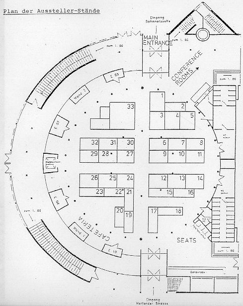 Map for the Exhibition / Plan der Aussteller